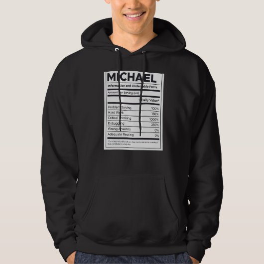 Michael Voeding Informatie Probleem Oplossen Hard Hoodie (Voorkant)