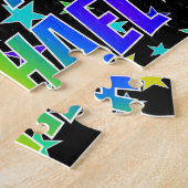 "MICHAEL" Voornaam, geun "HAPPY BIRTHDAY" Legpuzzel (Zijkant)