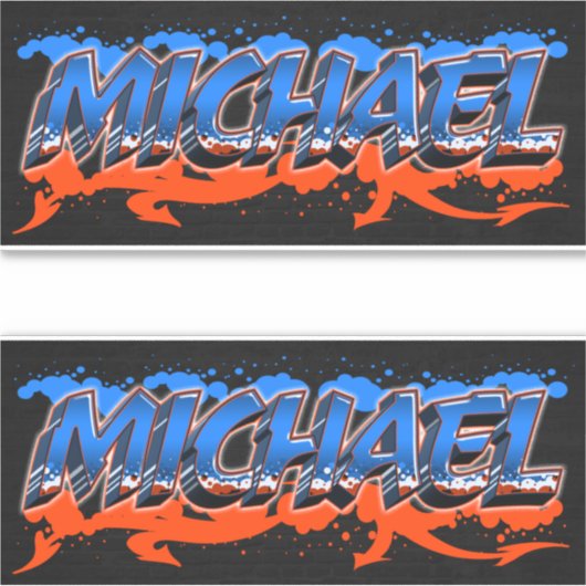 Michael Vorname Name Graffiti Aufkleber Sticker (Voorkant)