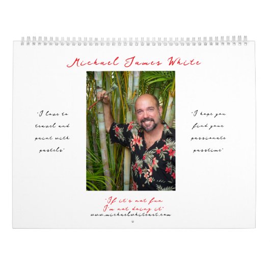 Michael White's Passievolle Pastels Kalender 2026 (Achterkant)