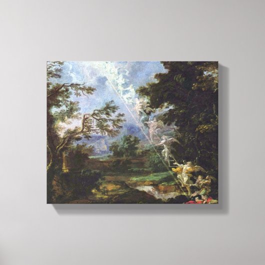 Michael Willmann - De droom van Jacob Canvas Afdruk (Voorkant)