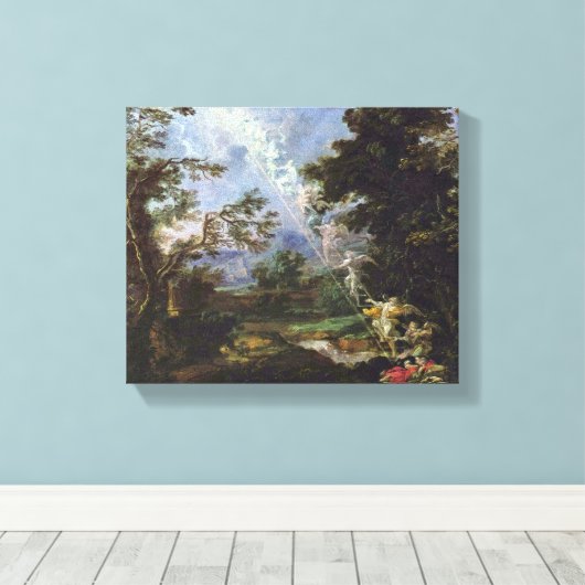 Michael Willmann - De droom van Jacob Canvas Afdruk (Insitu (Houten vloer))