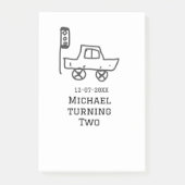 Michael wordt twee verjaardag speelgoed auto verke post-it® notes (Voorkant)