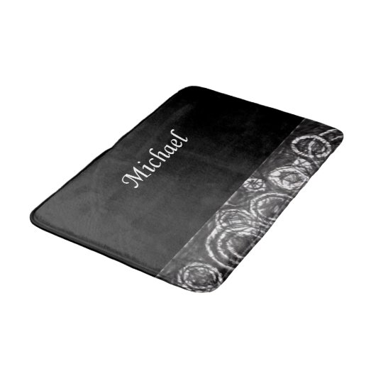 michael zwarte witte badkamer badmat (Gekanteld)