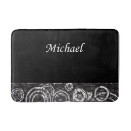 michael zwarte witte badkamer badmat