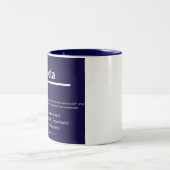 Michaela, Girl Personalized Name Definition Mug Tweekleurige Koffiemok (Center)
