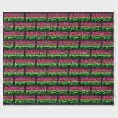 Michaela Vorname Name Graffiti red green Cadeaupapier (Vlak)