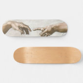 Michaelangelo Hands Creation Adam God Persoonlijk Skateboard (Horizontaal)