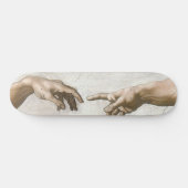 Michaelangelo Hands Creation Adam God Persoonlijk Skateboard (Horizontaal)