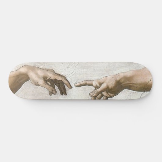 Michaelangelo Hands Creation Adam God Persoonlijk Skateboard (Horizontaal)