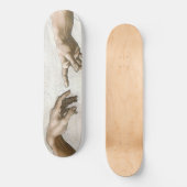 Michaelangelo Hands Creation Adam God Persoonlijk Skateboard (Voorkant)