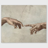 Michaelangelo overhandigt de schepping Adam God Cadeaupapier (Vlak)