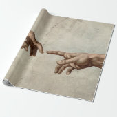 Michaelangelo overhandigt de schepping Adam God Cadeaupapier (Uitgerold)