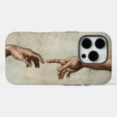 Michaelangelo overhandigt de schepping Adam God Case-Mate iPhone Case (Achterkant (horizontaal))