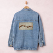 Michaelangelo overhandigt de schepping Adam God Denim Jacket (Hangar)
