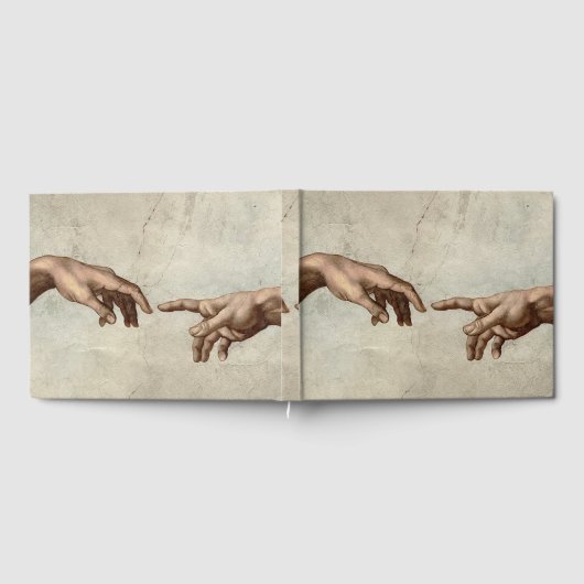 Michaelangelo overhandigt de schepping Adam God Gastenboek (Volledig)