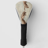 Michaelangelo overhandigt de schepping Adam God Golfheadcover (Voorkant)
