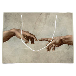 Michaelangelo overhandigt de schepping Adam God Groot Cadeauzakje