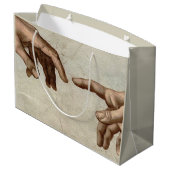 Michaelangelo overhandigt de schepping Adam God Groot Cadeauzakje (Achterkant Gekanteld)