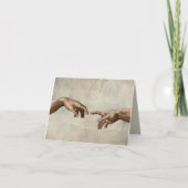 Michaelangelo overhandigt de schepping Adam God Kaart (Voorkant)