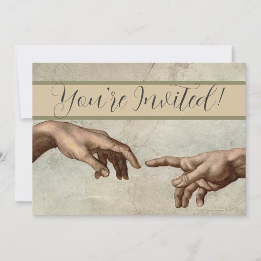 Michaelangelo overhandigt de schepping Adam God Kaart (Voorkant)