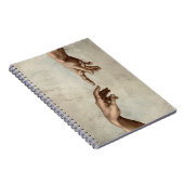 Michaelangelo overhandigt de schepping Adam God Notitieboek (Rechterzijde)