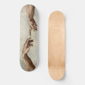 Michaelangelo overhandigt de schepping Adam God Persoonlijk Skateboard (Voorkant)
