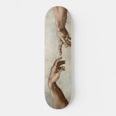 Michaelangelo overhandigt de schepping Adam God Persoonlijk Skateboard (Voorkant)