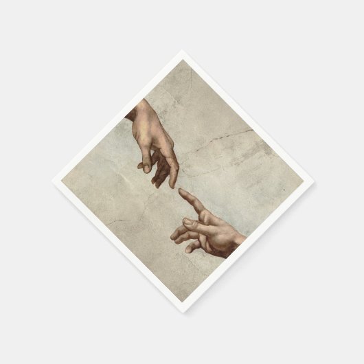 Michaelangelo overhandigt de schepping Adam God Servet (Hoek)