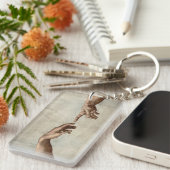 Michaelangelo overhandigt de schepping Adam God Sleutelhanger (Voorkant Rechts)