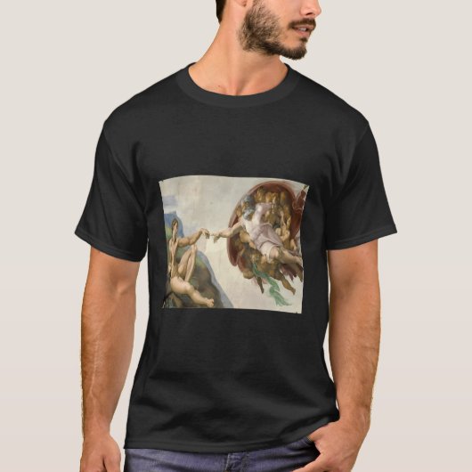 Michaelangelo's de schepping van Adam T-shirt (Voorkant)