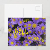 Michaelmas-aster Ziek-werd-gauw-beter Ansichtkaart Briefkaart (Voorkant / Achterkant)