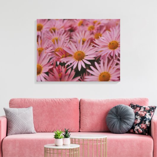 Michaelmas Daisies Canvas Print (Insitu (Woonkamer))