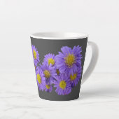 Michaelmas Daisy Cust. Grijze latte Mok (Rechterhoek)