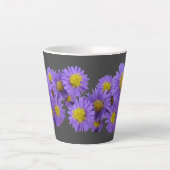 Michaelmas Daisy Cust. Grijze latte Mok (Voorkant)