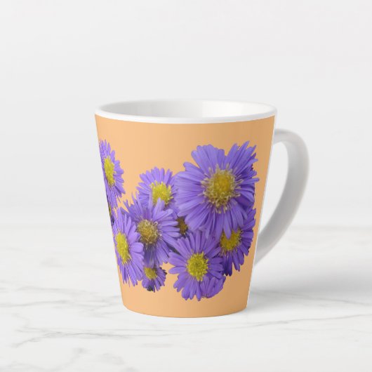 Michaelmas Daisy Cust. Oranje latte Mok (Rechterhoek)