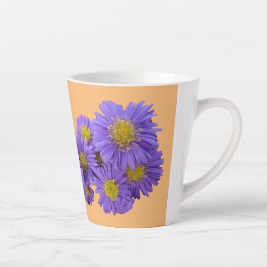 Michaelmas Daisy Cust. Oranje latte Mok (Rechts)
