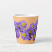 Michaelmas Daisy Cust. Oranje latte Mok (Voorkant)