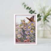 Michaelmas Daisy Fairy Briefkaart (Staand voorkant)