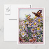 Michaelmas Daisy Fairy Briefkaart (Voorkant / Achterkant)