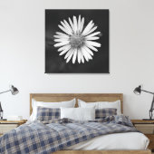 Michaelmas Daisy Flower Canvas Print (Insitu (Slaapkamer))