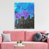 Michael's City Scape Canvas Afdruk (Insitu (Woonkamer))