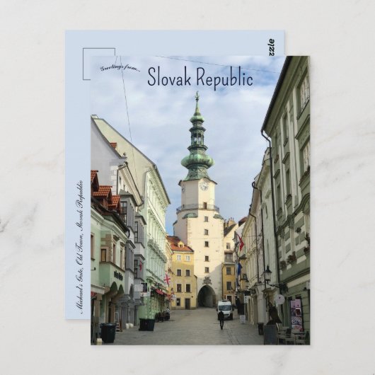 Michael's Gate Oude Stad Slowakije Briefkaart (Voorkant / Achterkant)
