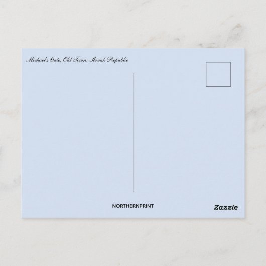 Michael's Gate Oude Stad Slowakije Briefkaart (Achterkant)