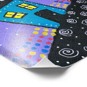 Michael's Paarse huis Foto Afdruk (Hoek)