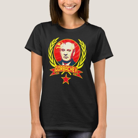Michail Gorbatsjov Sovjet-communistische propagand T-shirt (Voorkant)
