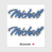 Michail Name blue Aufkleber Sticker Stickerset (Vel)