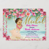 MICHAL Aloha Baby shower Hawaiian Retro Beach Kaart (Voorkant / Achterkant)