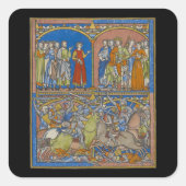 Michal's bruidsschat, een bloedige strijd vierkante sticker (Voorkant)