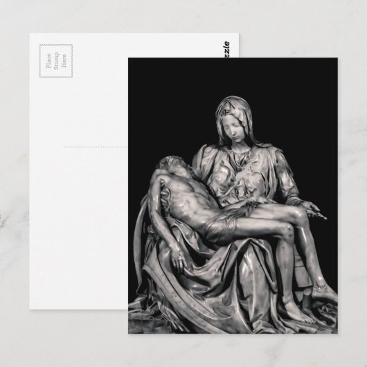 Michealangelo Masterstuk La Pieta Sculpture Briefkaart (Voorkant / Achterkant)